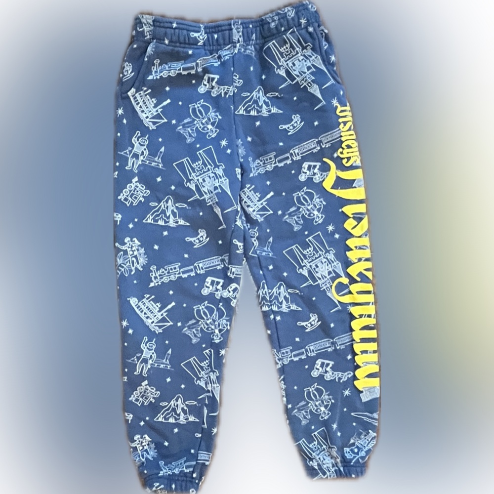 Disneyland 100 Years Spellout All Over Print Sweatpants Youth 9/10